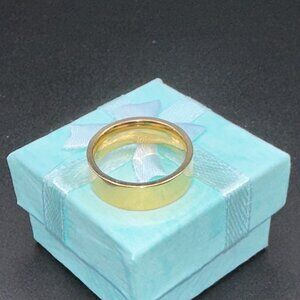 Classic Unisex Gold-Tone Band Ring | Wedding, Promise, Fashion